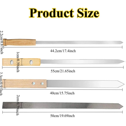 Premium Stainless Steel Kebab Skewers for Global Culinary Delights image 1
