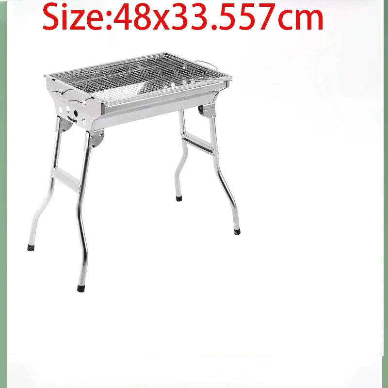 Folding Portable Charcoal Grill – Perfect for Outdoor Cooking Adventures - Barbecue grill 48CM image