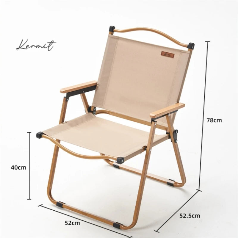 GIANXI Green Summer Camping Chair – Perfect for Outdoor Adventures - Khaki BIG image