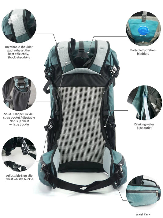 2024 New 40L Outdoor Hiking Camping Backpack – Large Capacity &amp; Waterproof image 1