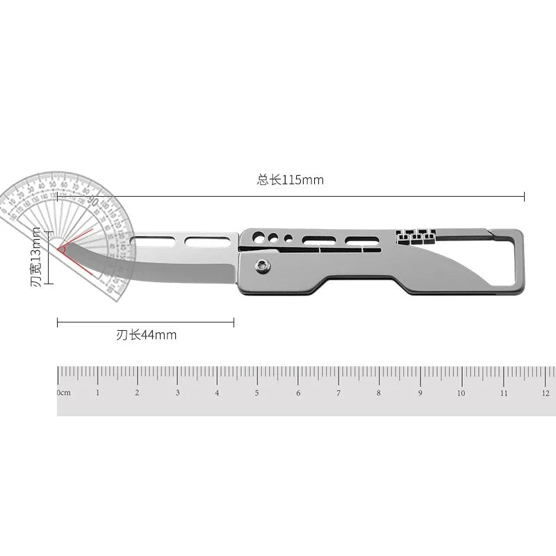 Multifunctional Titanium Alloy Keychain Mini Knife – Compact and Durable image 5