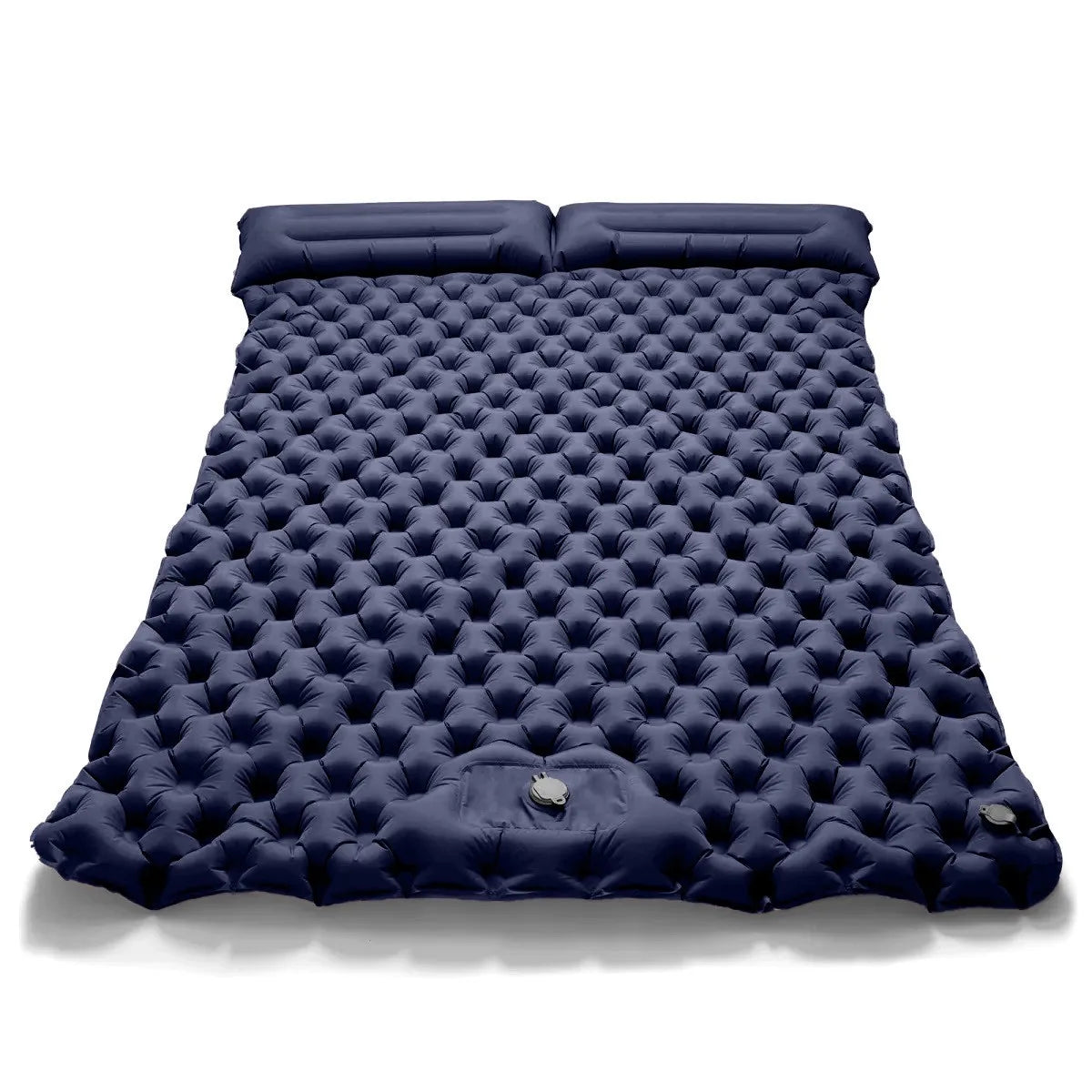 Outdoor Camping Double Inflatable Mattress – Ultralight and Extra Wide - Navy blue image