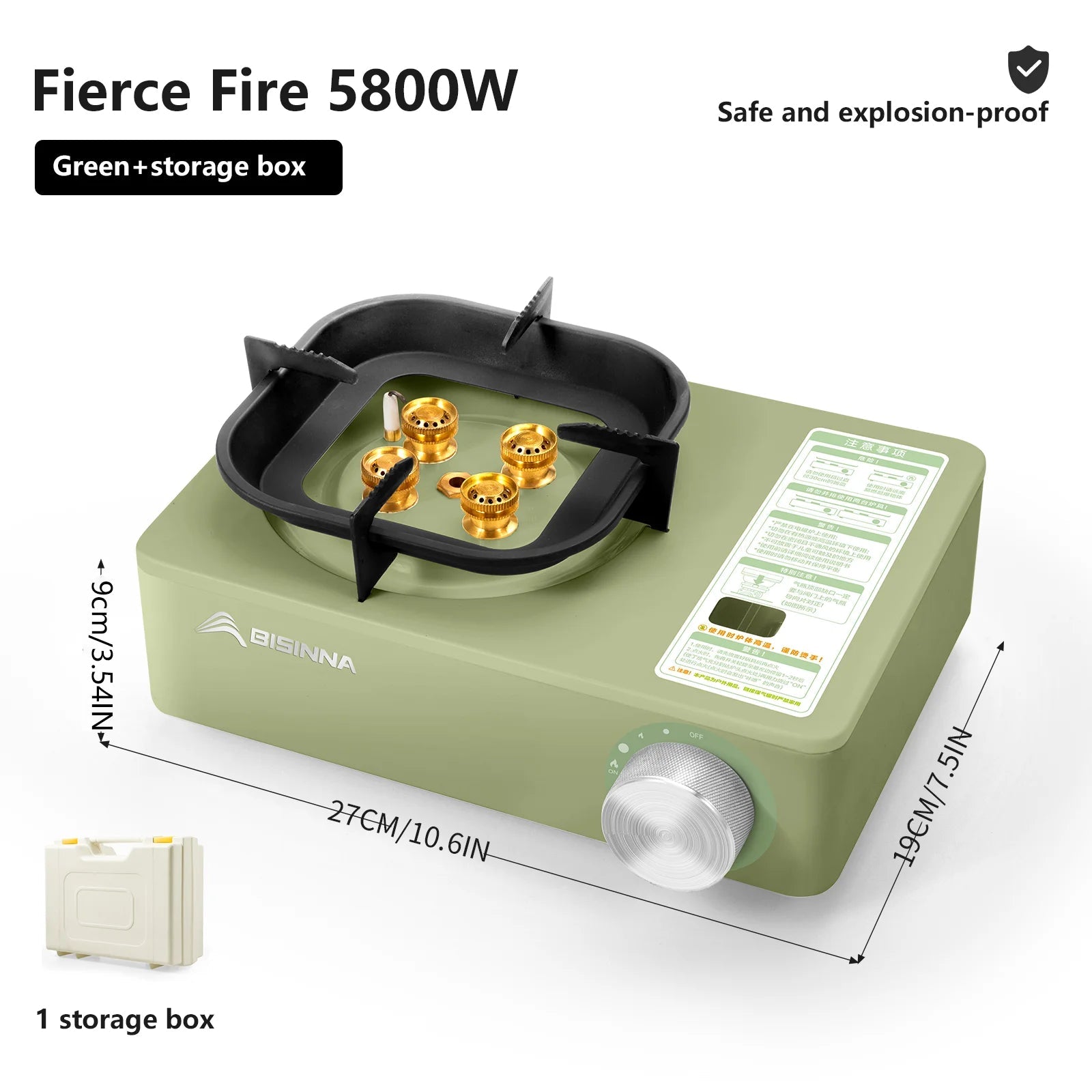 BISINNA Camping Gas Stove – High Firepower Outdoor Portable Burner image 6