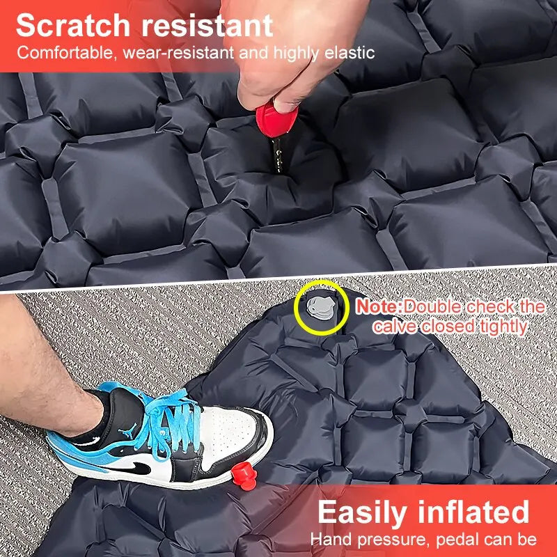 Outdoor Camping Inflatable Mattress – Ultralight Air Mat with Built-In Pump image 5