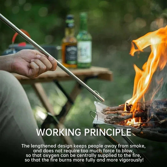 Portable Outdoor Cooking Blow Fire Tube – Essential Survival Tool image 1