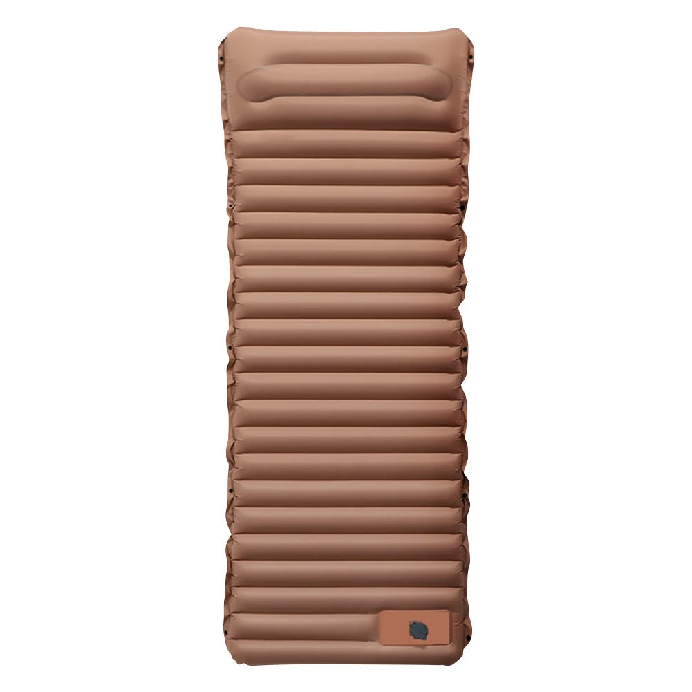 10cm Self-Inflating Sleeping Mat with Foot Pump &amp; Pillow – Ultralight Camping Essential image