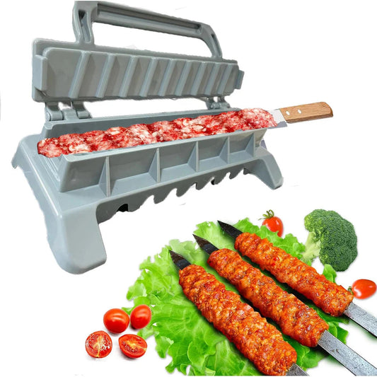 Premium 50cm Stainless Steel BBQ Skewers for Global Grilling Enthusiasts image 1