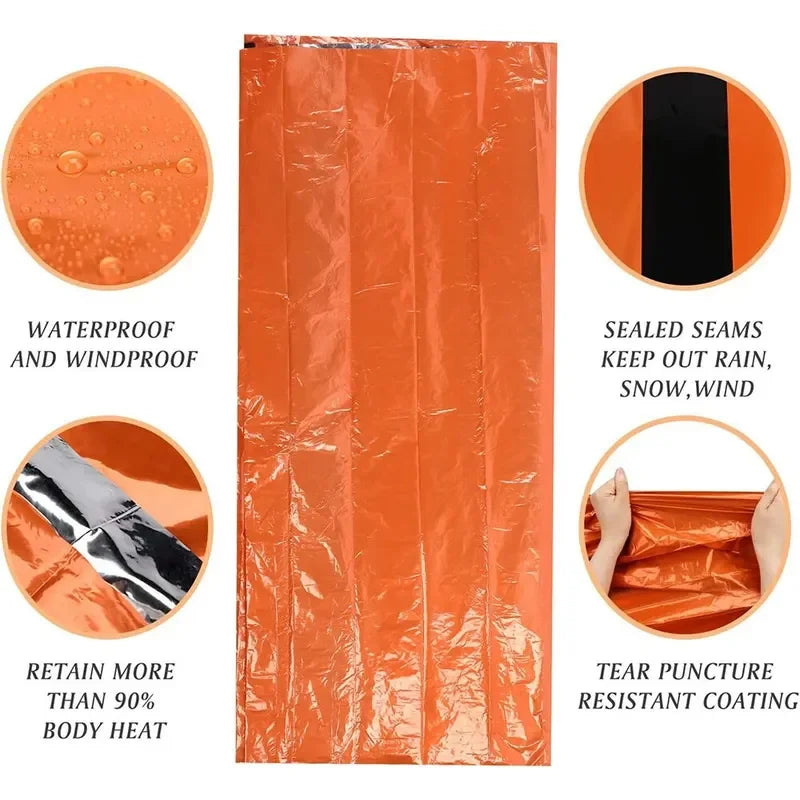 Waterproof Lightweight Thermal Emergency Sleeping Bag Bivy Sack image 2