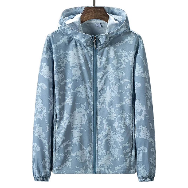 2025 New Summer Waterproof Sunscreen Jacket – Ultimate UV Protection - Light blue, M image