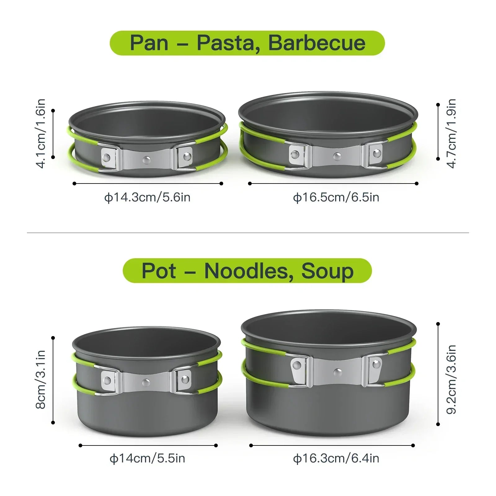 Lixada Portable Outdoor Tableware – Camping Cookware Set for 2-3 People image 2