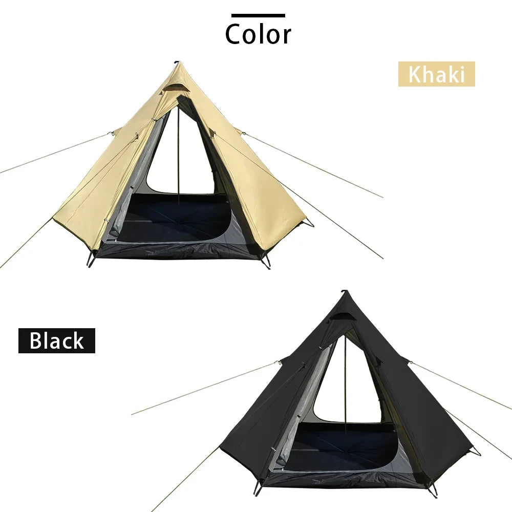 Ultralight Pyramid 4 Person Camping Tent – Spacious Teepee for Outdoor Adventures image 3