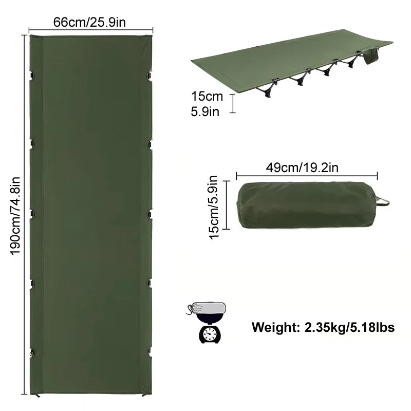 WESTTUNE Camping Cot – Ultralight and Portable Folding Bed for Outdoor Adventures image 2