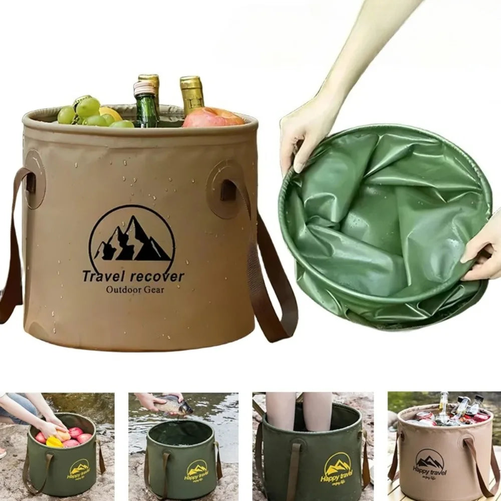 Portable Foldable Buckets – Versatile Water Containers for Outdoor Adventures image 0