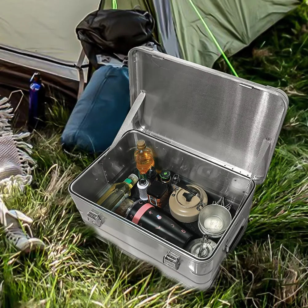30-80L Aluminum Alloy Large Capacity Storage Box for Outdoor Adventures image 2