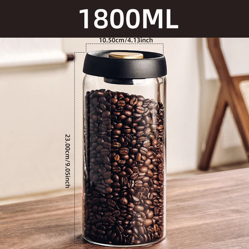 Vacuum Sealed Jar for Fresh Coffee Bean Storage – Kitchen Essential image 7