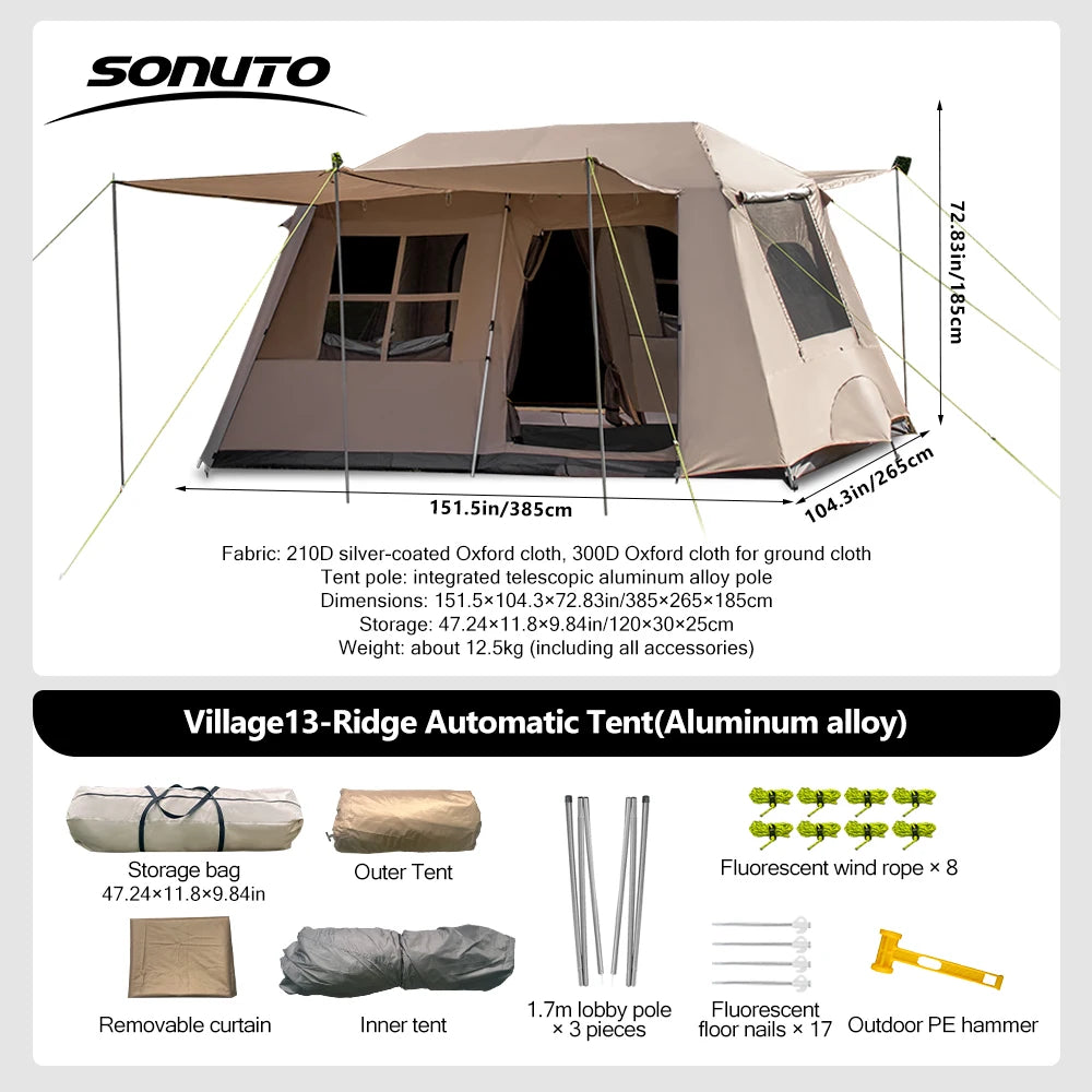 Sonuto Automatic Large Camping Tent – Ideal for Family Outdoor Adventures image 7