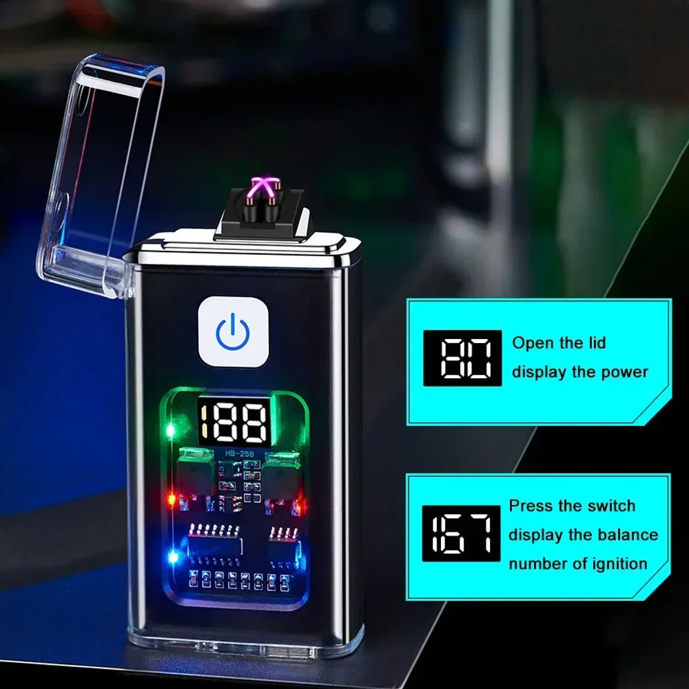 Stylish USB Rechargeable Electric Lighter – Dual ARC Plasma for Outdoor Use image 4