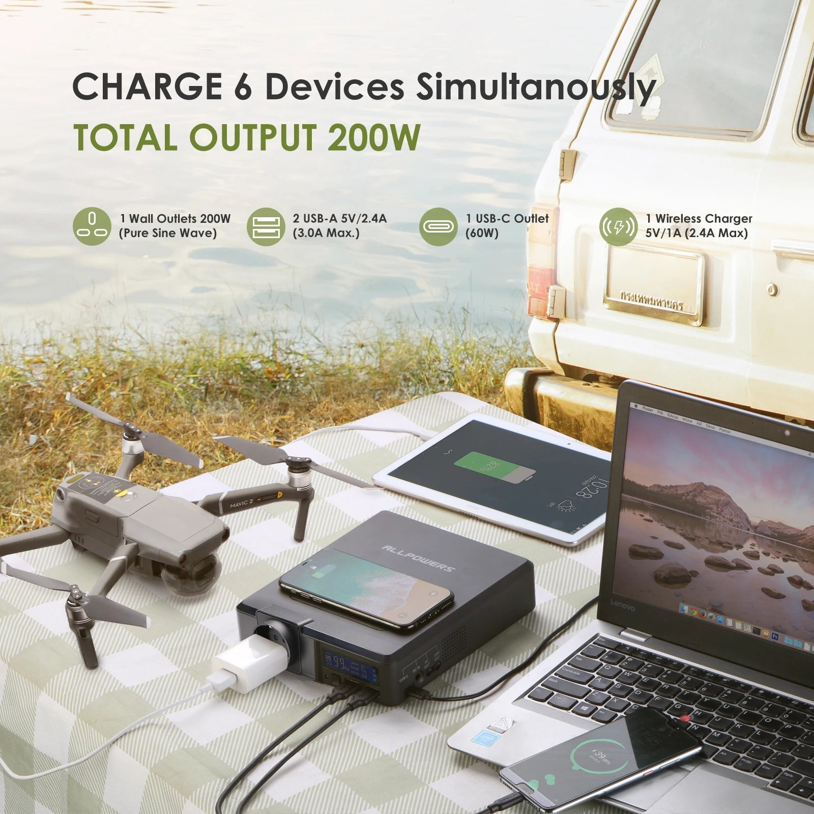 ALLPOWERS Solar Powerbank 41600mAh – Portable Power Solution for Outdoor Enthusiasts image 3
