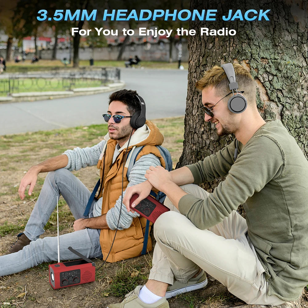 Solar Rechargeable Radio with LED Light – Perfect for Outdoor Adventures image 4