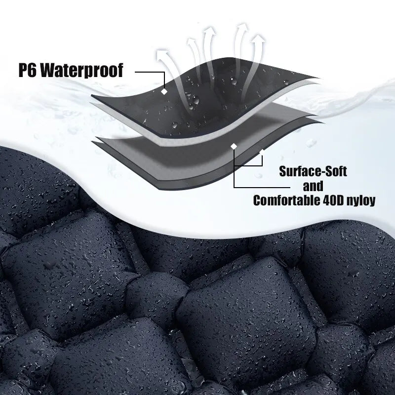 Outdoor Camping Inflatable Mattress – Ultralight Air Mat with Built-In Pump image 4