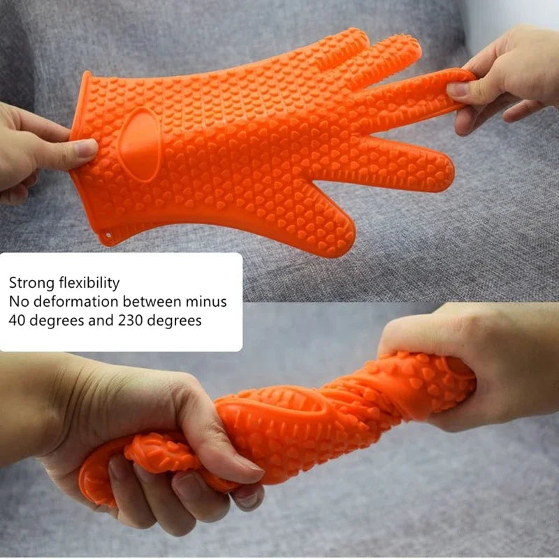 BBQ Silicone Grilling Gloves – Heat Resistant Cooking and Baking Mitts image 4