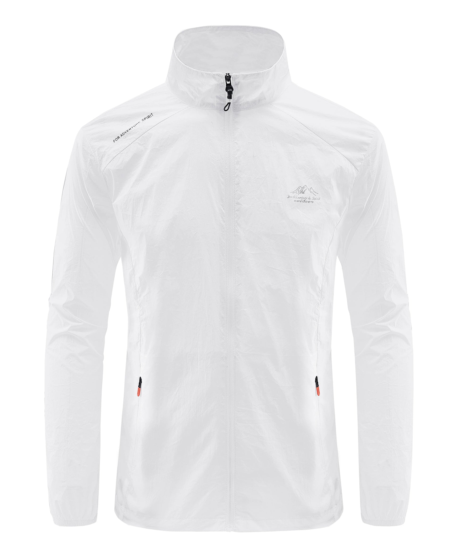 Summer Men's Ultralight Windbreaker – Sun Protection &amp; Water Resistant - White, 5XL image