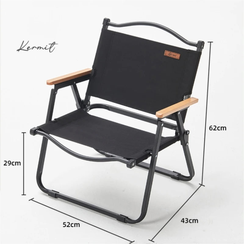 GIANXI Green Summer Camping Chair – Perfect for Outdoor Adventures - Black Medium image
