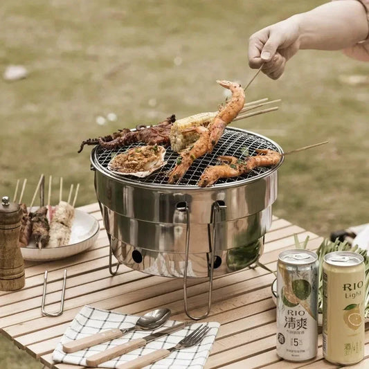 Stainless Steel Portable BBQ Stove for Outdoor Cooking image 1