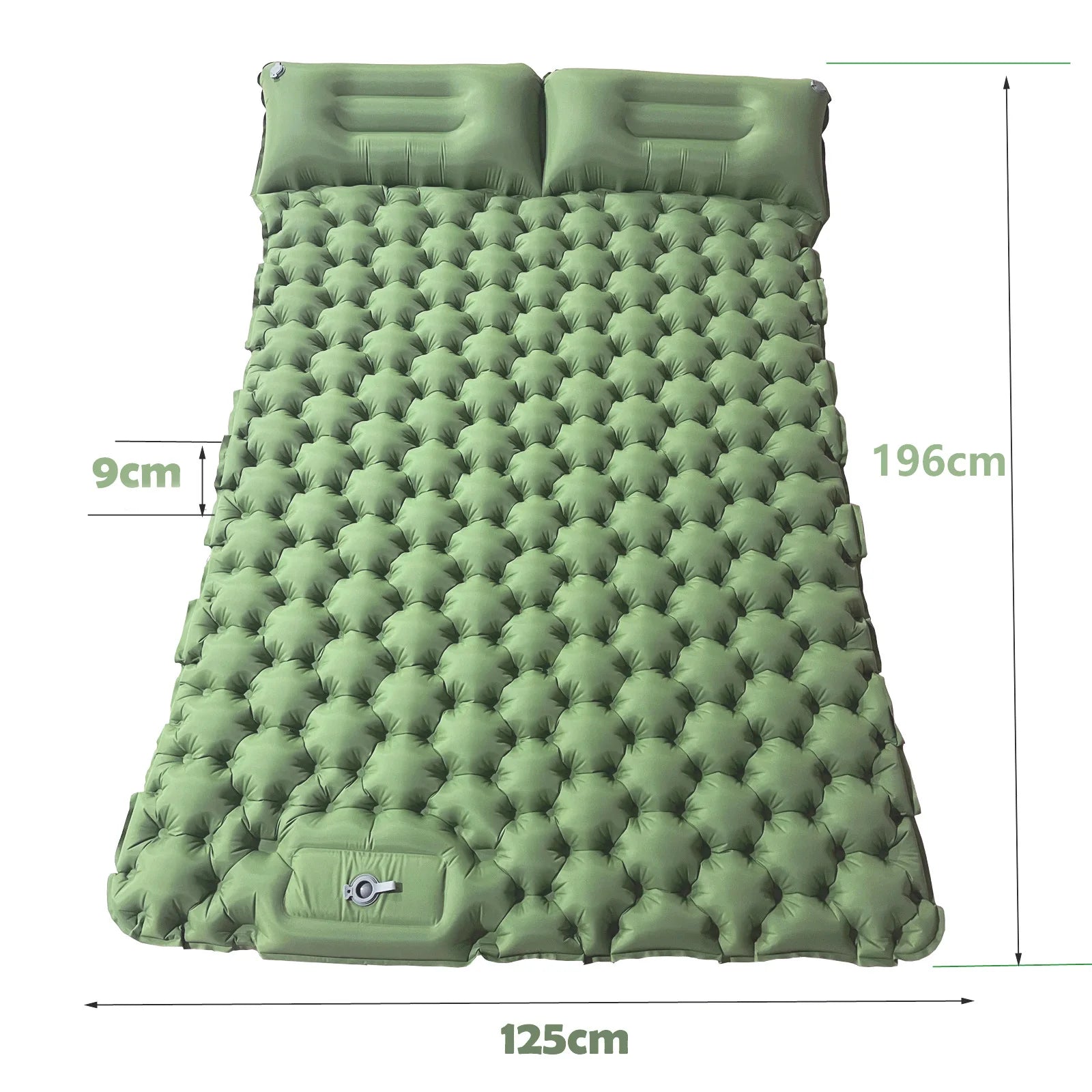 Camping Air Matt Double Sleeping Pad – Comfortable Outdoor Sleeping Solution - Army Green image