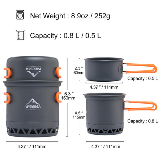 Widesea Camping Cookware Set – Essential Outdoor Cooking Gear image 1