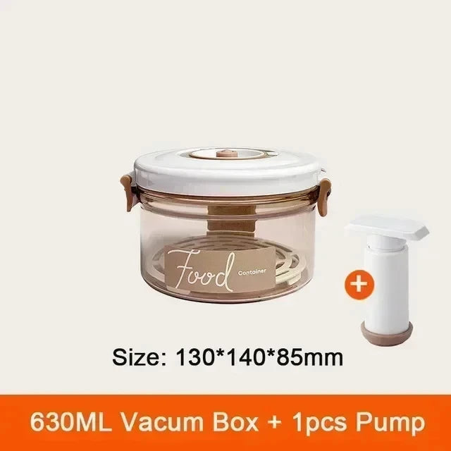 Food Vacuum Storage Box – Preserve Freshness with Large Capacity Containers - 630ML with Hand Pump image