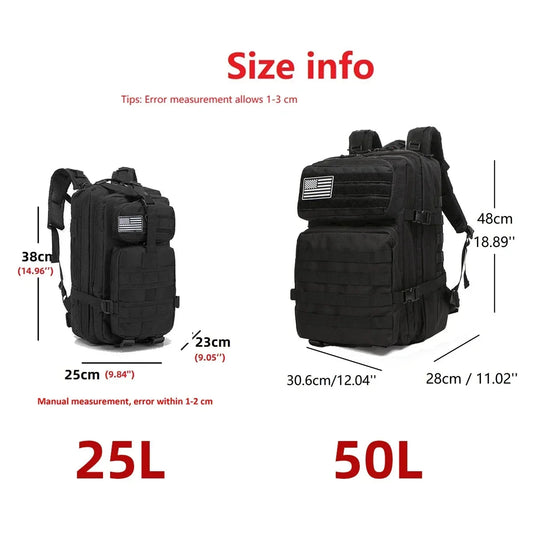 50L Travel Backpack for Men – Waterproof Hiking &amp; Camping Bag image 1