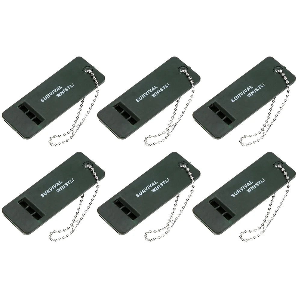 High Decibel 3-Frequency Survival Whistle – Essential Outdoor Tool - 6PCS image