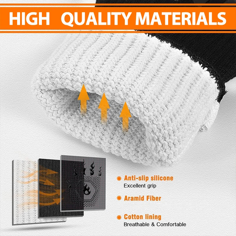 Heat-Resistant Silicone Oven Gloves for Safe Cooking &amp; Grilling image 2