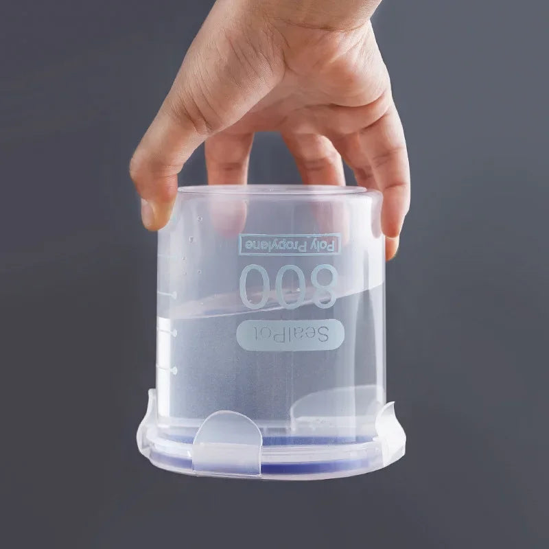 4Pcs Sealed Storage Box Set – Transparent Kitchen Food Organizers image 2