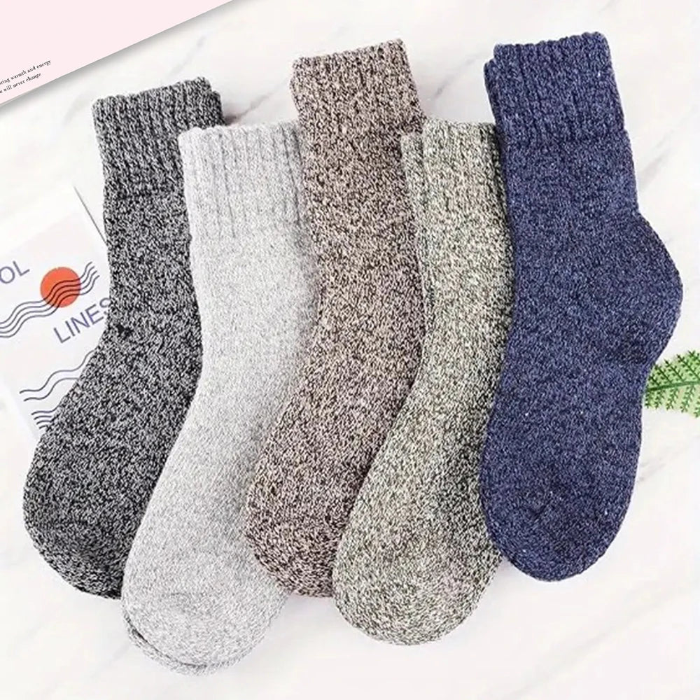 Cozy Comfort: Thick Woolen Socks for Men – Perfect for Autumn &amp; Winter image 5