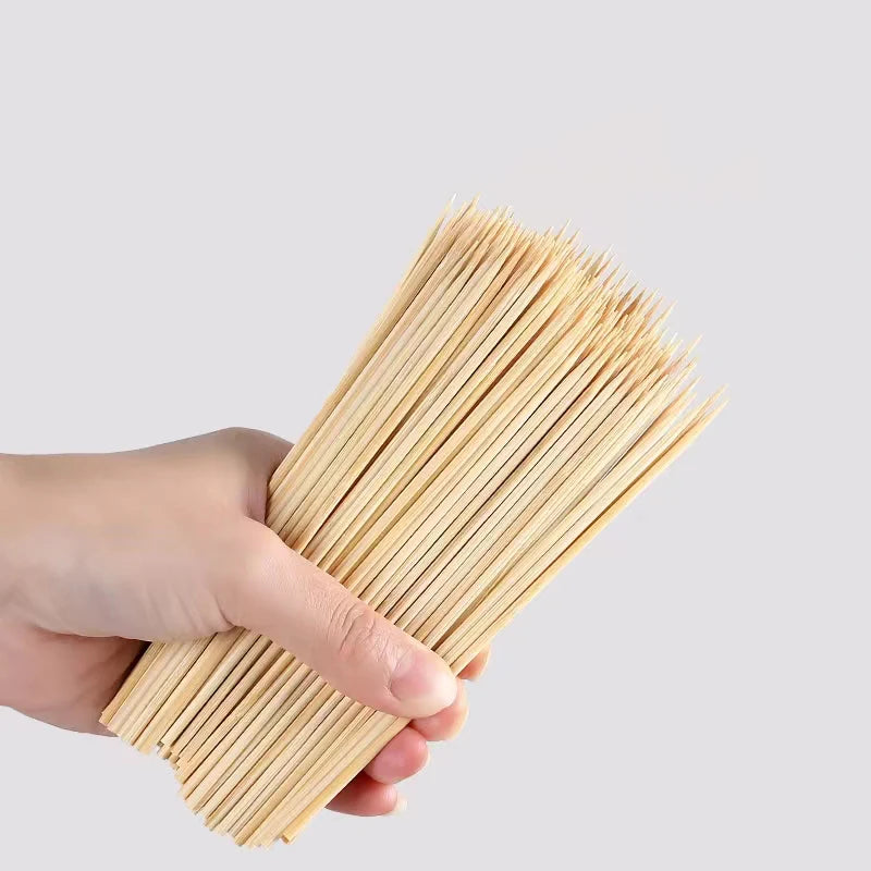 High-Quality Bamboo Skewer Sticks – Perfect for BBQs and Parties - 2.5mm x 30cm 100pcs image