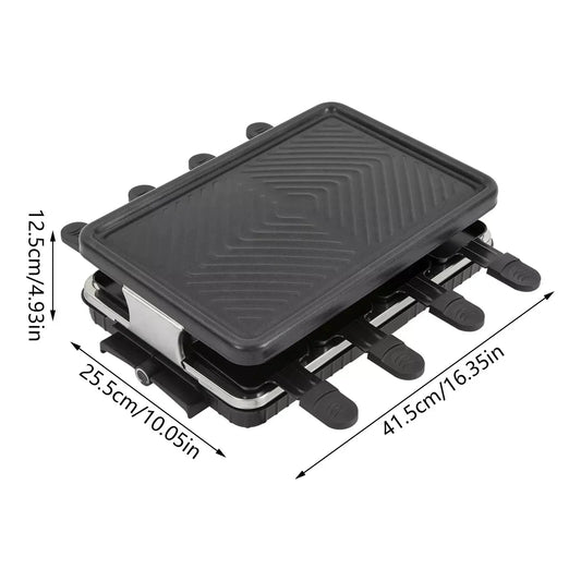 Portable 1300W Electric BBQ Grill with 2 Tiers and Baking Trays image 1