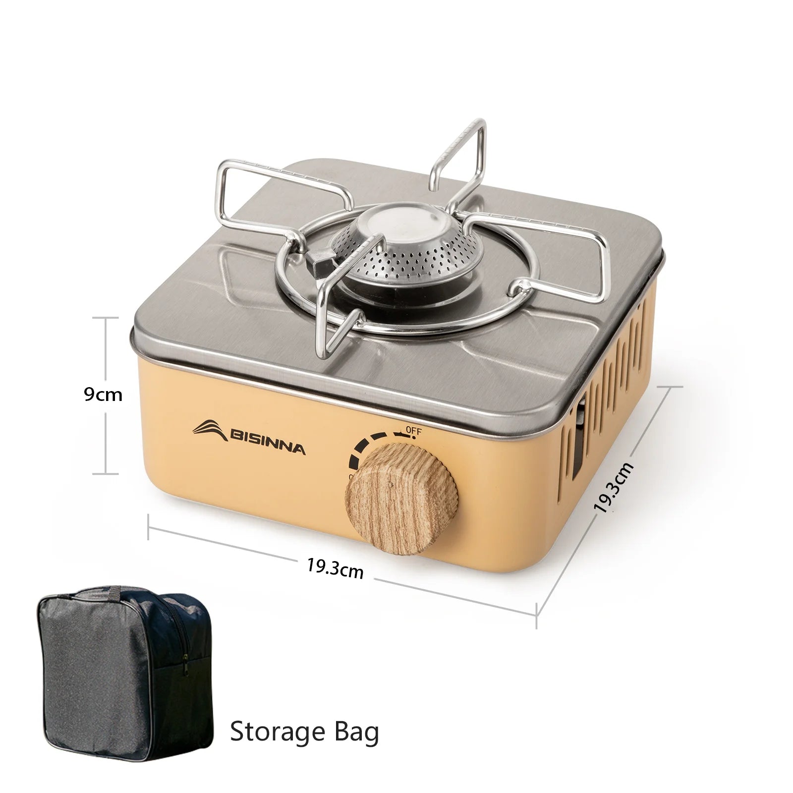 BISINNA Camping Gas Stove – Portable High Firepower Outdoor Gas Burner - Khaki image