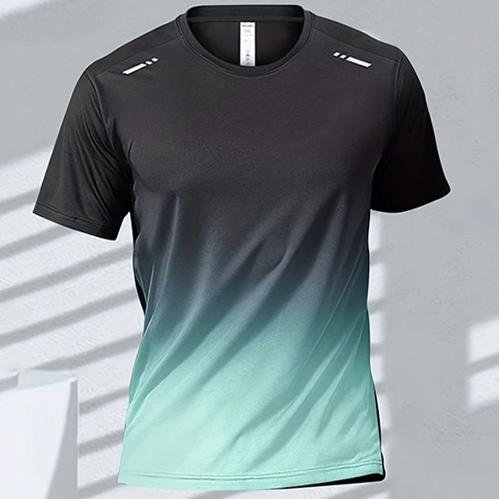 Men's Quick-Drying Gradient Sports T-Shirts – Perfect for Fitness &amp; Outdoor Activities image 10