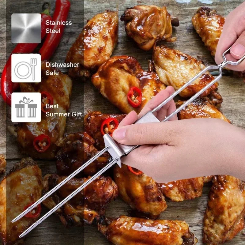 Premium Stainless Steel BBQ Skewers – Perfect for Outdoor Cooking Enthusiasts image 5