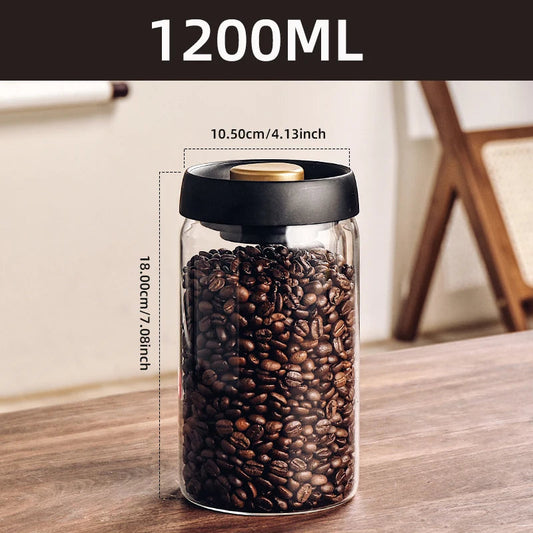 Vacuum Sealed Jar for Fresh Coffee Bean Storage – Kitchen Essential image 10