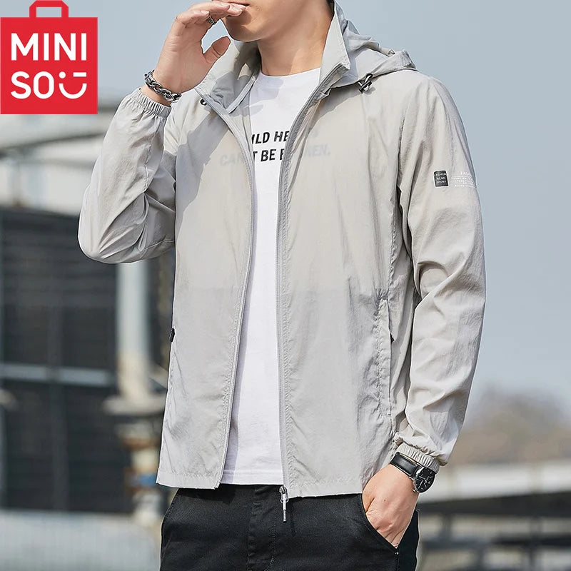 MINISO 2023 Summer Hooded Jacket – Quick Dry, Waterproof, Sun Protection image 0