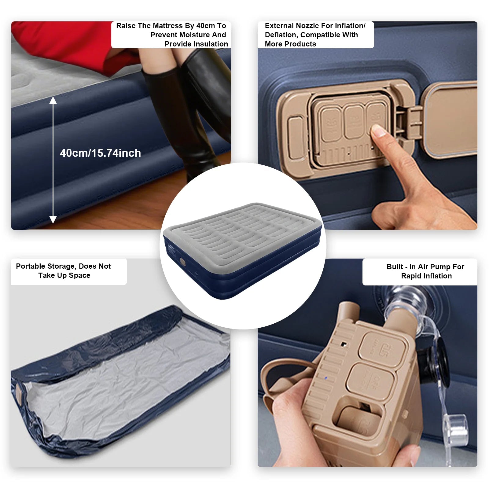 Comfortable 1-2 Person PVC Automatic Inflatable Mattress image 4