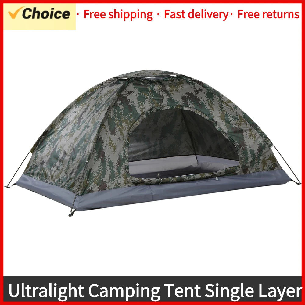 Ultralight Camping Tent – Portable Camouflage Tent for Outdoor Adventures image 0