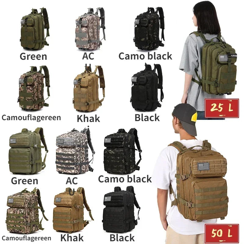 50L Travel Backpack for Men – Waterproof Hiking &amp; Camping Bag image 2