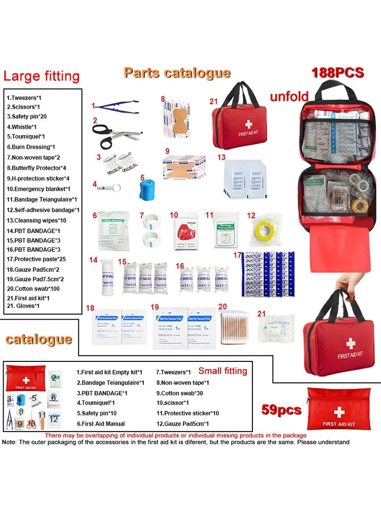Comprehensive First Aid Kit – 188 Pieces for Every Situation image 8