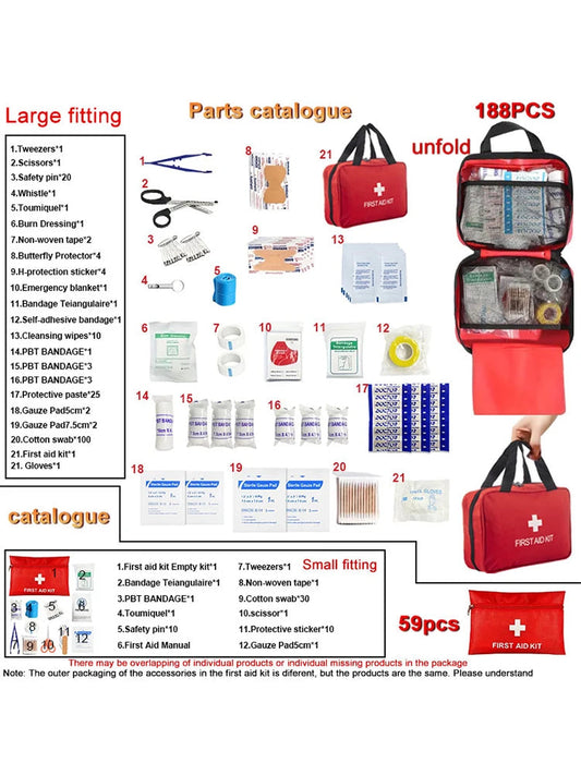 Comprehensive First Aid Kit – 188 Pieces for Every Situation image 8