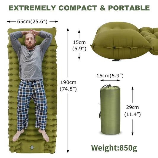 WESTTUNE Outdoor Camping Inflatable Mattress – Comfort for Travel &amp; Adventure image 1