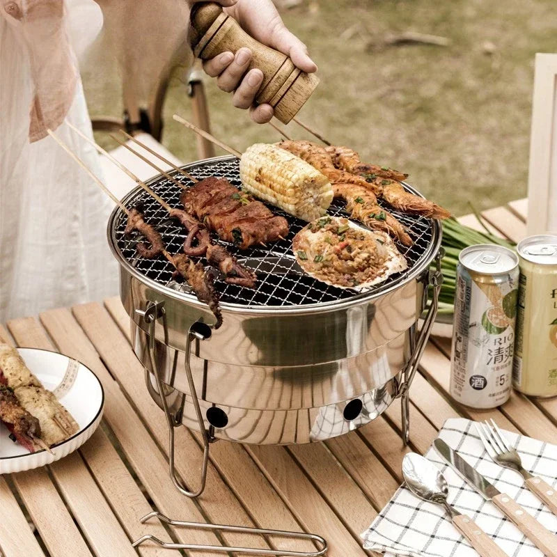 Stainless Steel Portable BBQ Stove for Outdoor Cooking image 2